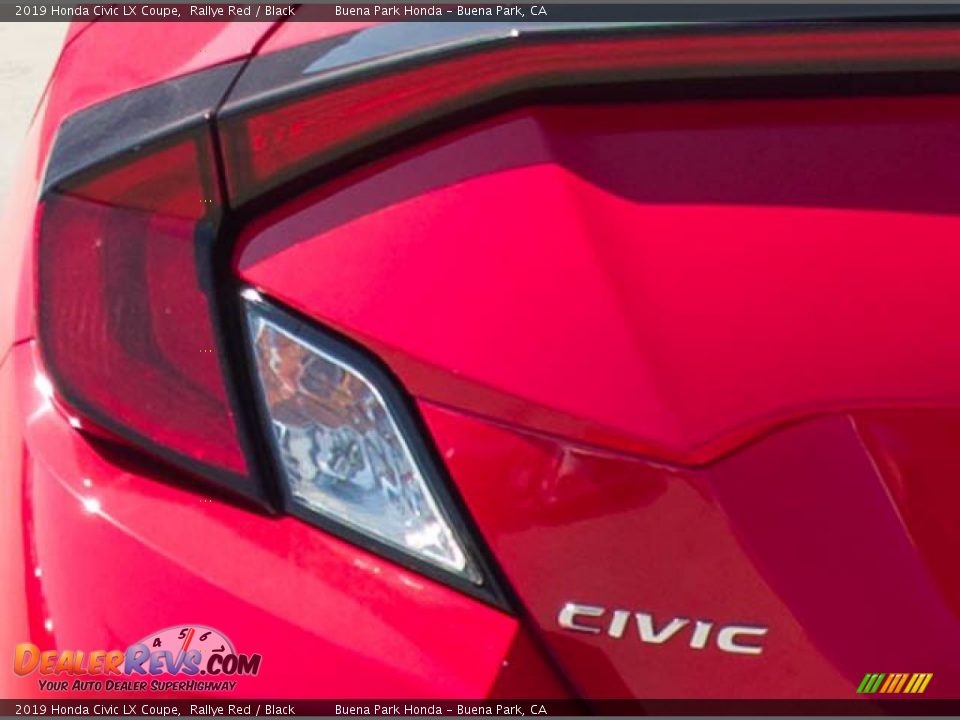 2019 Honda Civic LX Coupe Rallye Red / Black Photo #12