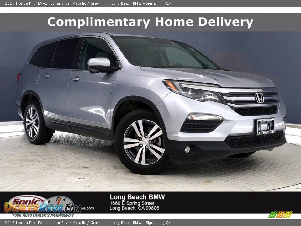 2017 Honda Pilot EX-L Lunar Silver Metallic / Gray Photo #1