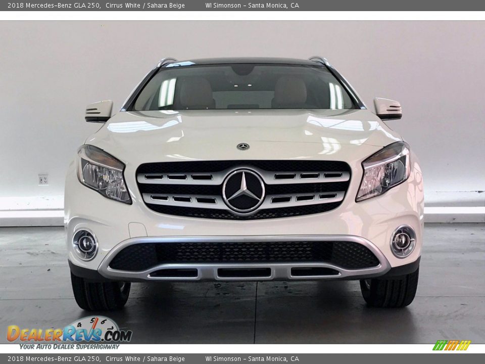 2018 Mercedes-Benz GLA 250 Cirrus White / Sahara Beige Photo #2