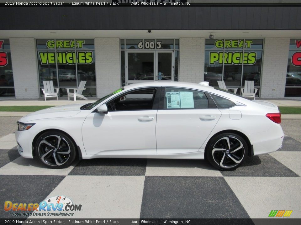 2019 Honda Accord Sport Sedan Platinum White Pearl / Black Photo #1