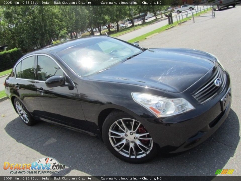 2008 Infiniti G 35 S Sport Sedan Black Obsidian / Graphite Photo #3