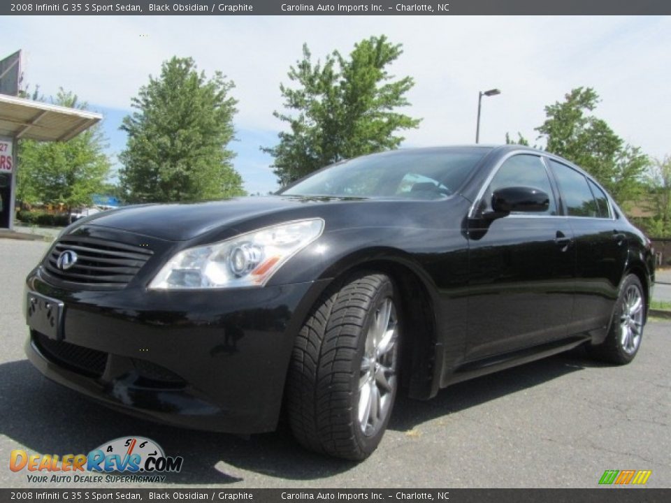 2008 Infiniti G 35 S Sport Sedan Black Obsidian / Graphite Photo #6