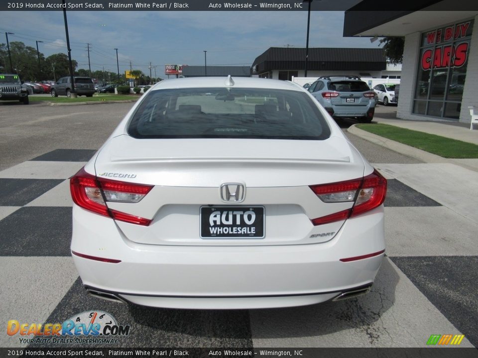 2019 Honda Accord Sport Sedan Platinum White Pearl / Black Photo #4