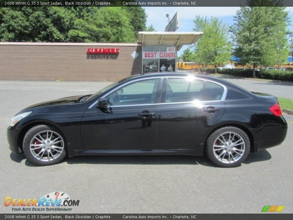 2008 Infiniti G 35 S Sport Sedan Black Obsidian / Graphite Photo #7