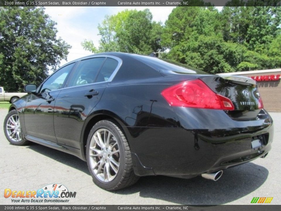 2008 Infiniti G 35 S Sport Sedan Black Obsidian / Graphite Photo #8