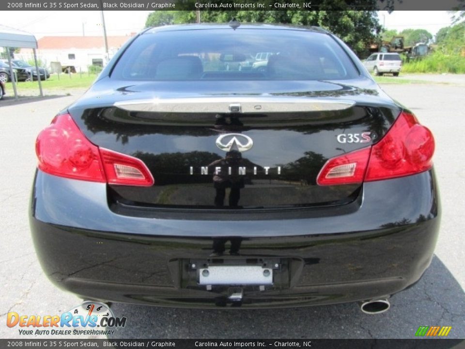 2008 Infiniti G 35 S Sport Sedan Black Obsidian / Graphite Photo #9