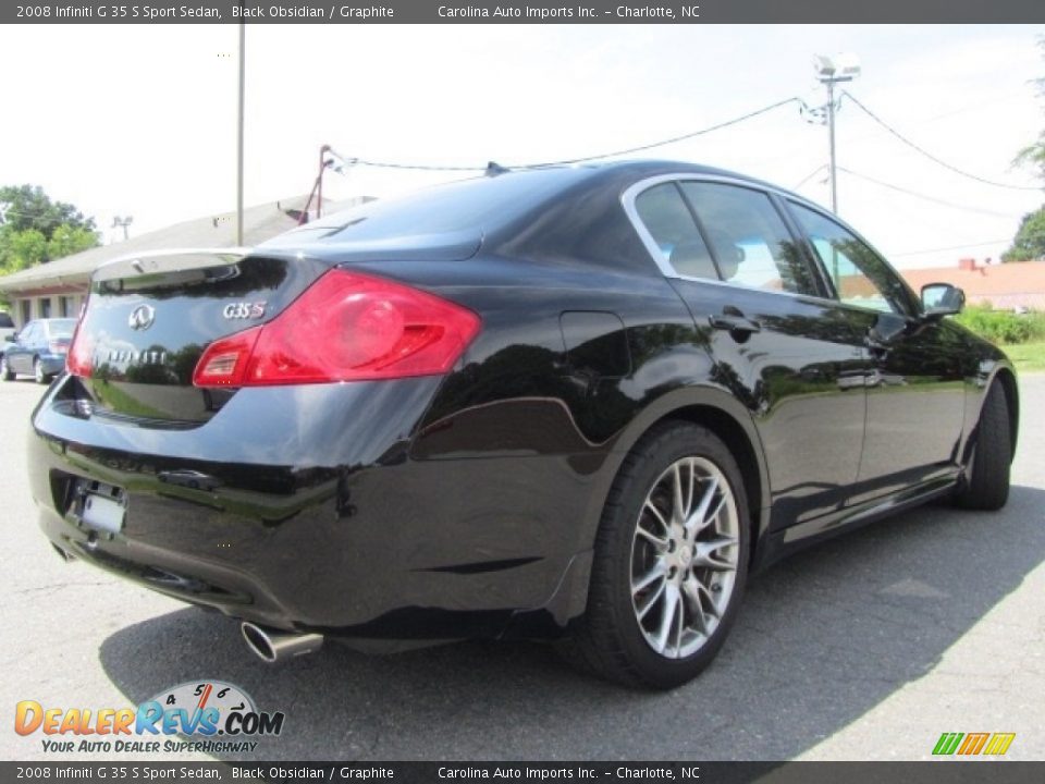 2008 Infiniti G 35 S Sport Sedan Black Obsidian / Graphite Photo #10