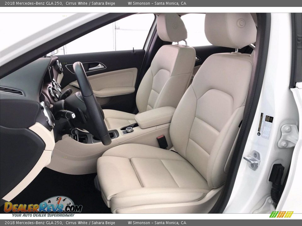 2018 Mercedes-Benz GLA 250 Cirrus White / Sahara Beige Photo #14