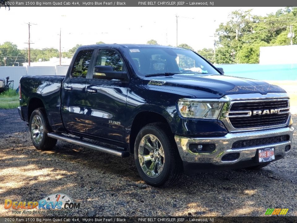 2020 Ram 1500 Big Horn Quad Cab 4x4 Hydro Blue Pearl / Black Photo #1