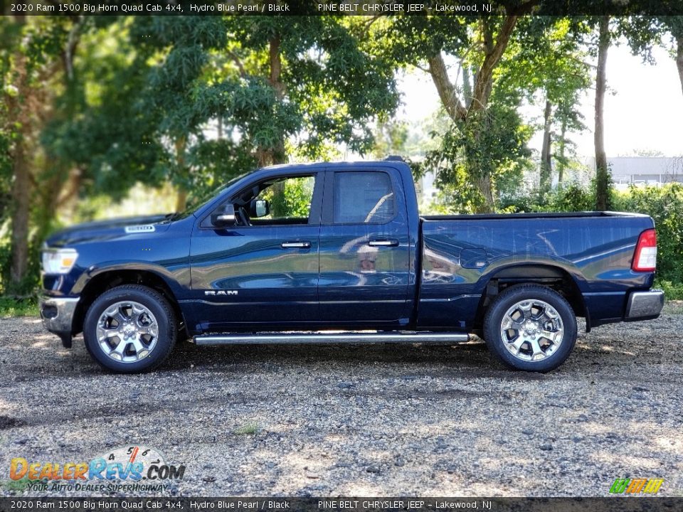 2020 Ram 1500 Big Horn Quad Cab 4x4 Hydro Blue Pearl / Black Photo #4