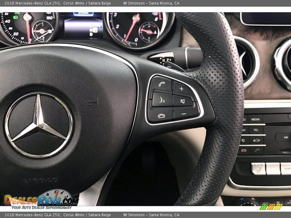 2018 Mercedes-Benz GLA 250 Cirrus White / Sahara Beige Photo #19