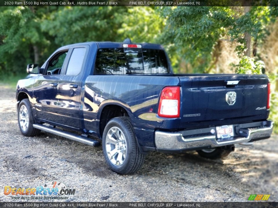 2020 Ram 1500 Big Horn Quad Cab 4x4 Hydro Blue Pearl / Black Photo #6