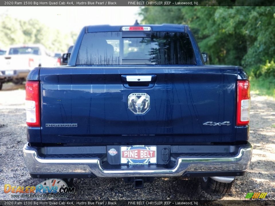 2020 Ram 1500 Big Horn Quad Cab 4x4 Hydro Blue Pearl / Black Photo #7