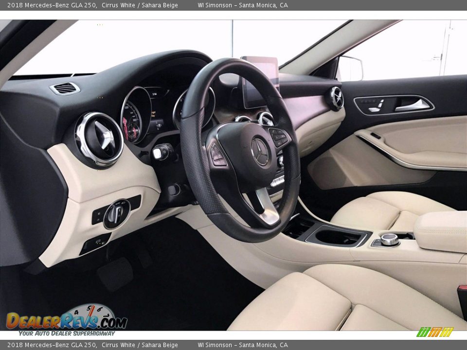 2018 Mercedes-Benz GLA 250 Cirrus White / Sahara Beige Photo #22