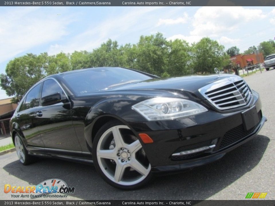 2013 Mercedes-Benz S 550 Sedan Black / Cashmere/Savanna Photo #1