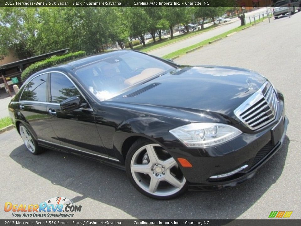 2013 Mercedes-Benz S 550 Sedan Black / Cashmere/Savanna Photo #3