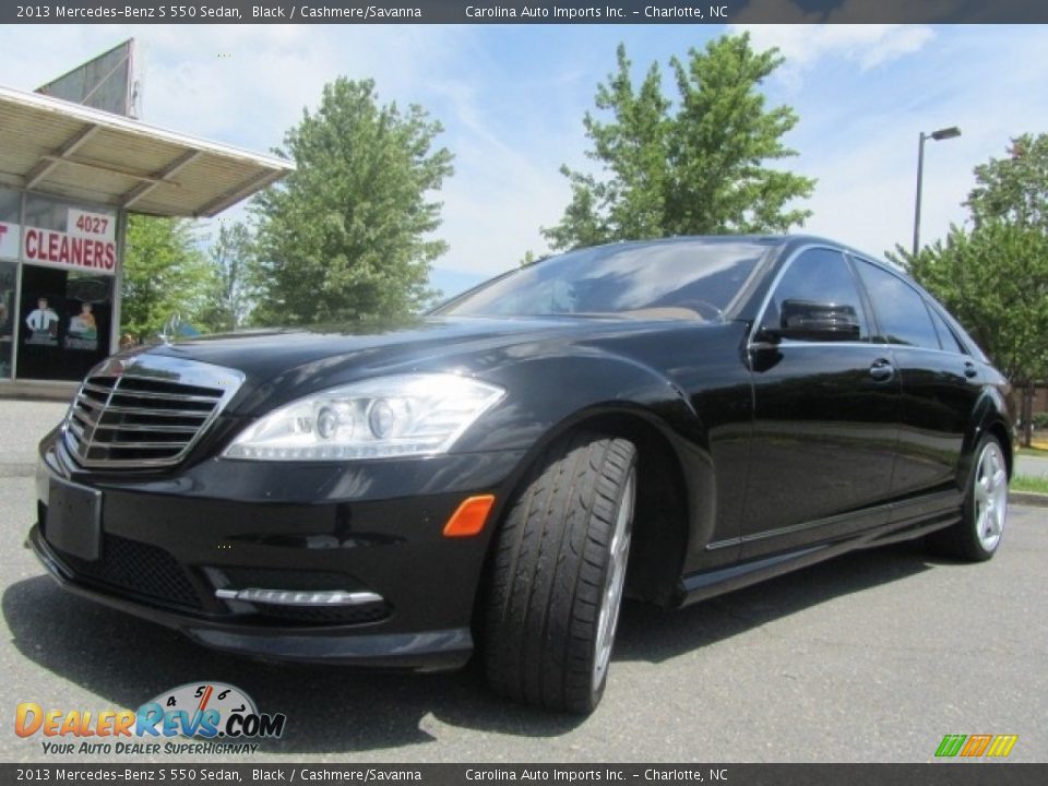 2013 Mercedes-Benz S 550 Sedan Black / Cashmere/Savanna Photo #6