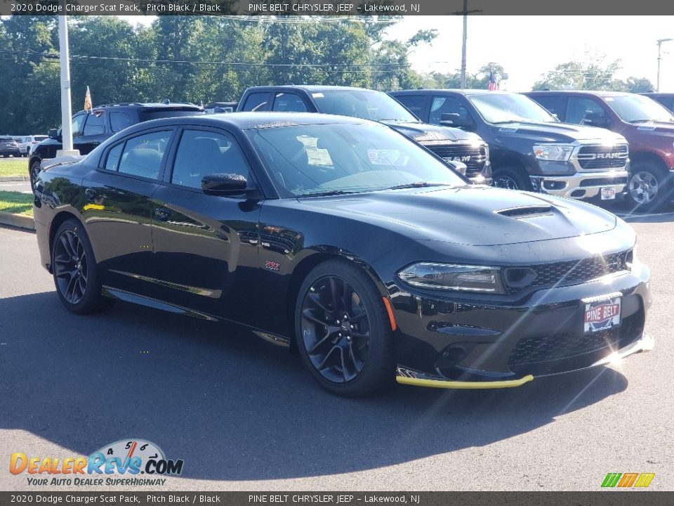 2020 Dodge Charger Scat Pack Pitch Black / Black Photo #1
