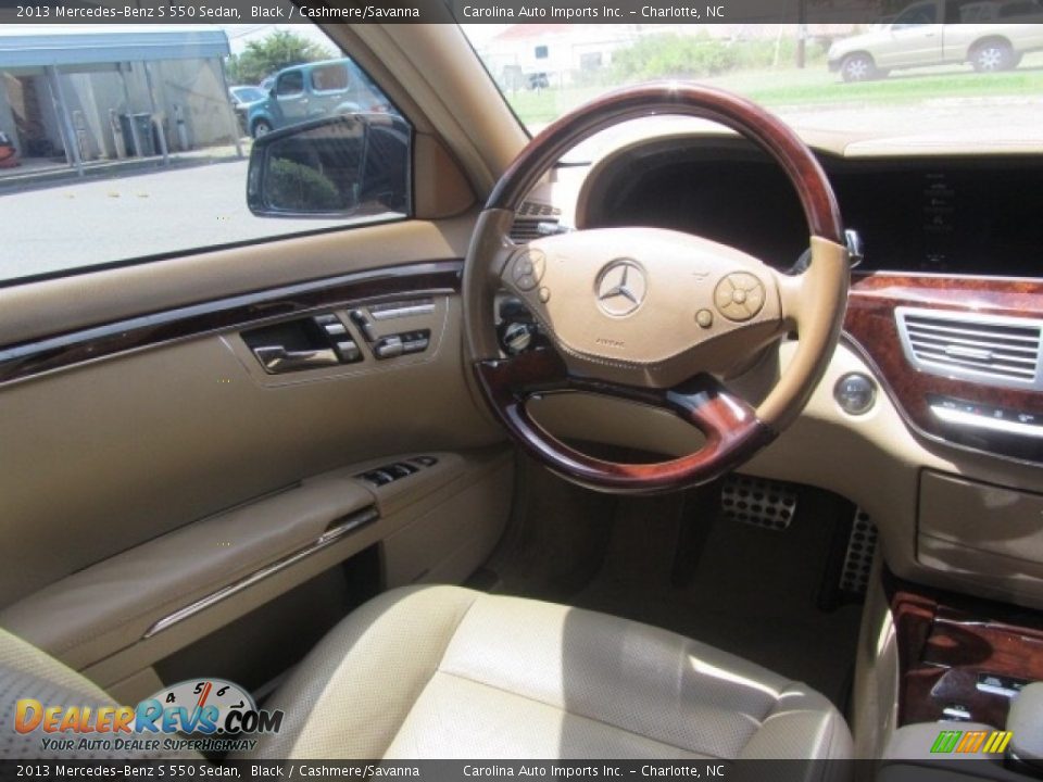 2013 Mercedes-Benz S 550 Sedan Black / Cashmere/Savanna Photo #12