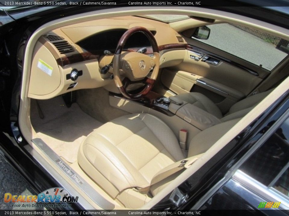 2013 Mercedes-Benz S 550 Sedan Black / Cashmere/Savanna Photo #17