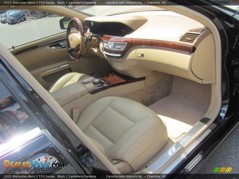 2013 Mercedes-Benz S 550 Sedan Black / Cashmere/Savanna Photo #21