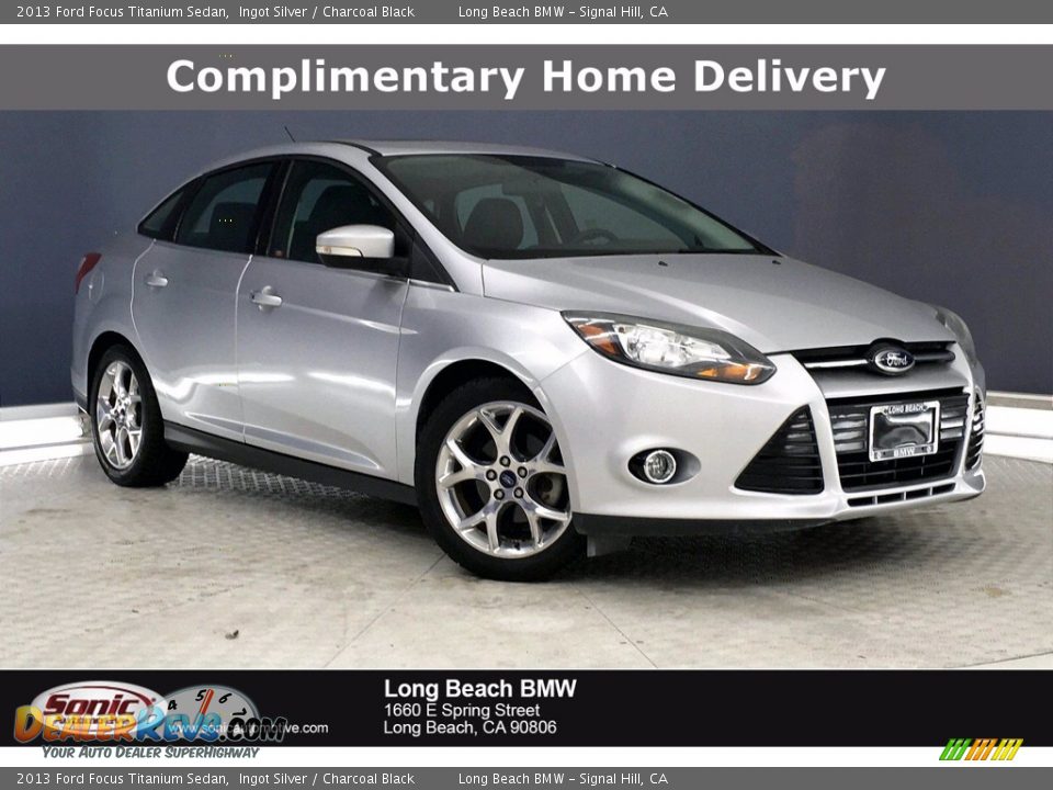 2013 Ford Focus Titanium Sedan Ingot Silver / Charcoal Black Photo #1