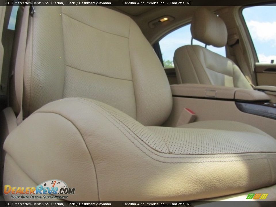 2013 Mercedes-Benz S 550 Sedan Black / Cashmere/Savanna Photo #22