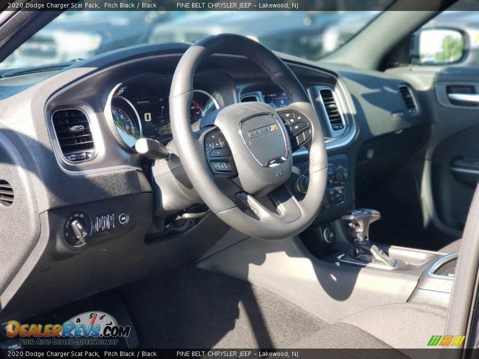 2020 Dodge Charger Scat Pack Pitch Black / Black Photo #12