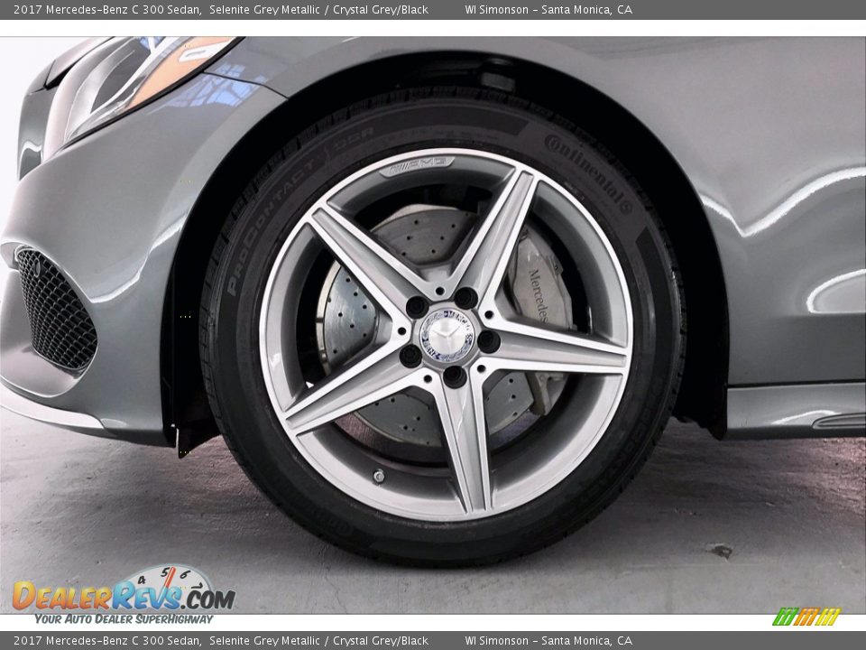 2017 Mercedes-Benz C 300 Sedan Selenite Grey Metallic / Crystal Grey/Black Photo #8