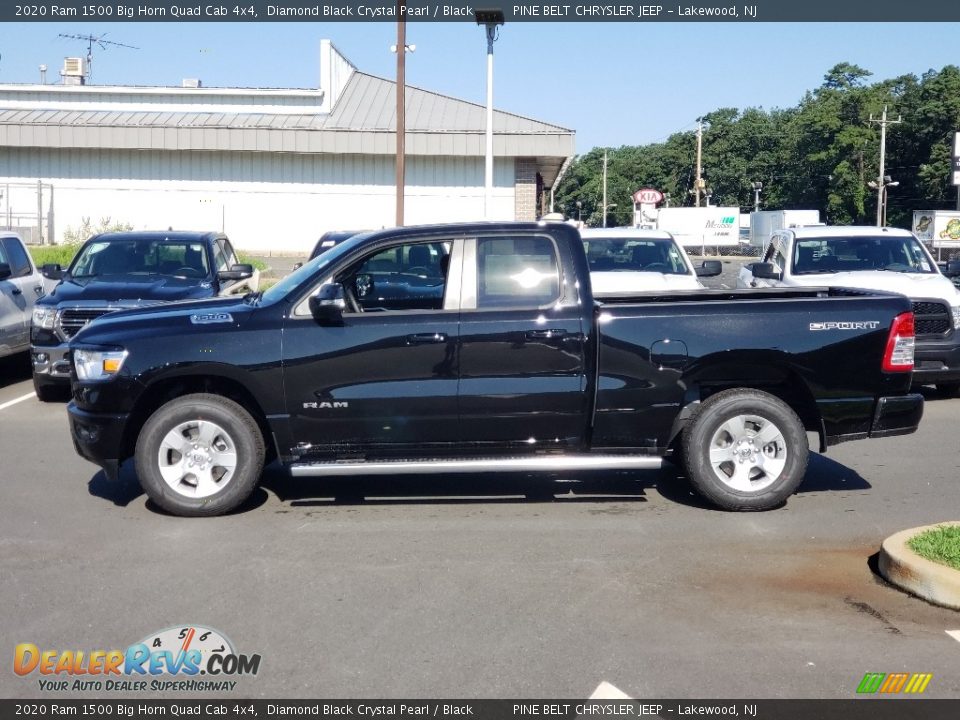 2020 Ram 1500 Big Horn Quad Cab 4x4 Diamond Black Crystal Pearl / Black Photo #4