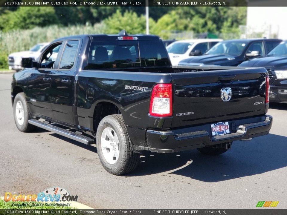 2020 Ram 1500 Big Horn Quad Cab 4x4 Diamond Black Crystal Pearl / Black Photo #6