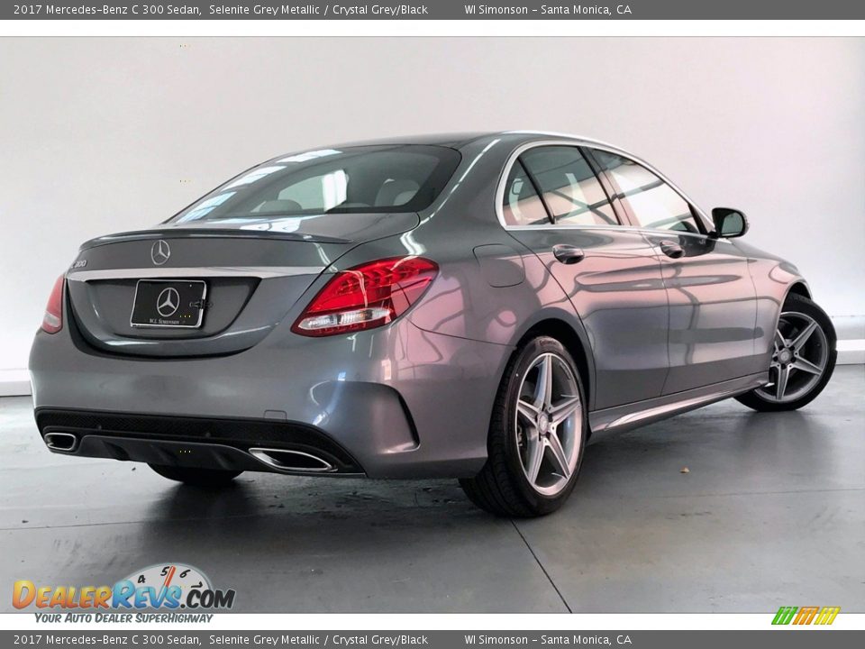 2017 Mercedes-Benz C 300 Sedan Selenite Grey Metallic / Crystal Grey/Black Photo #16