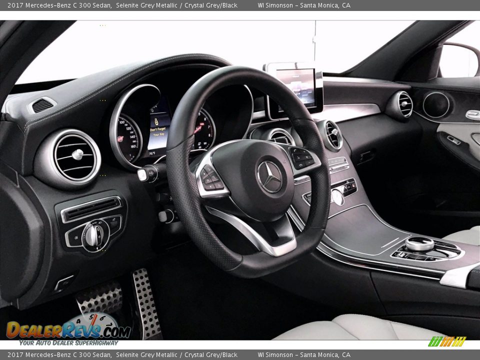 2017 Mercedes-Benz C 300 Sedan Selenite Grey Metallic / Crystal Grey/Black Photo #22