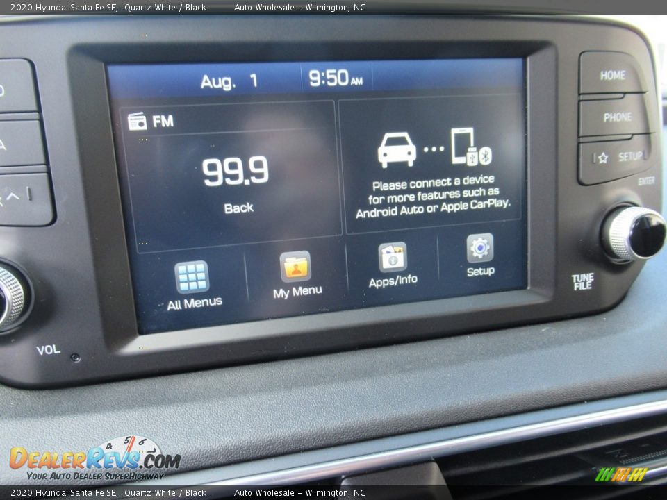 2020 Hyundai Santa Fe SE Quartz White / Black Photo #16