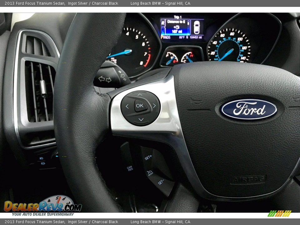 2013 Ford Focus Titanium Sedan Ingot Silver / Charcoal Black Photo #18
