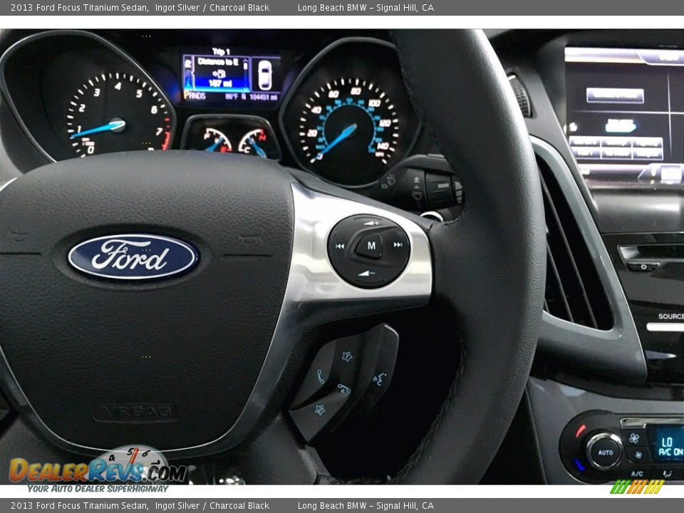 2013 Ford Focus Titanium Sedan Ingot Silver / Charcoal Black Photo #19