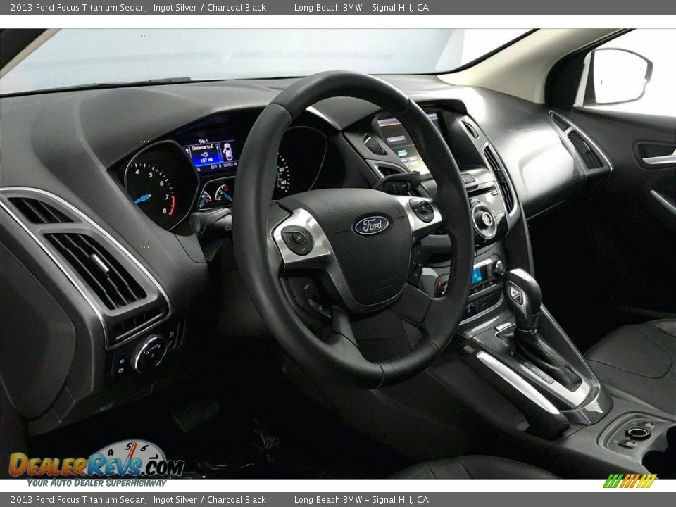 2013 Ford Focus Titanium Sedan Ingot Silver / Charcoal Black Photo #21