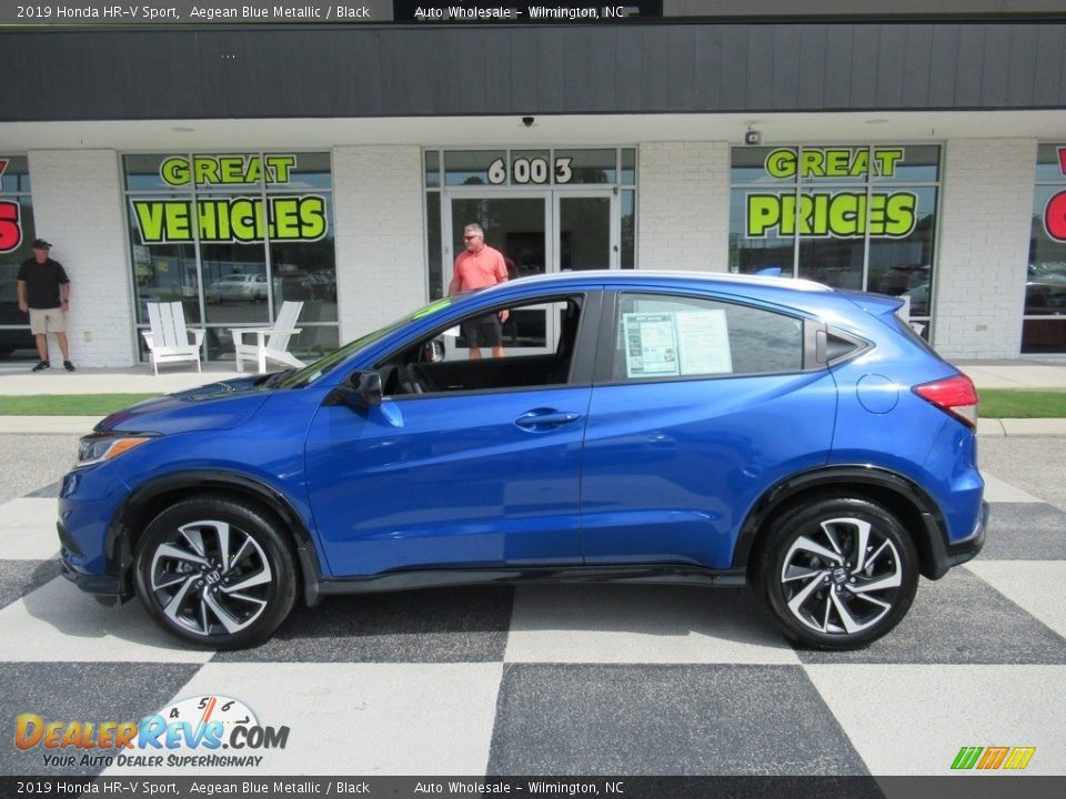 2019 Honda HR-V Sport Aegean Blue Metallic / Black Photo #1