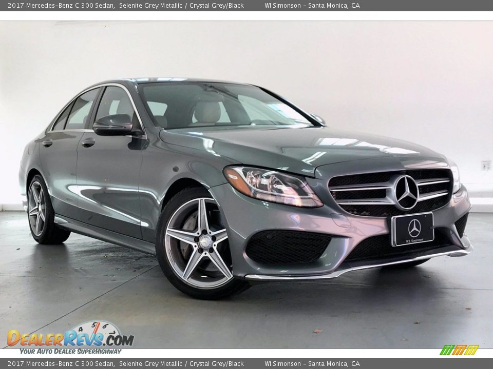 2017 Mercedes-Benz C 300 Sedan Selenite Grey Metallic / Crystal Grey/Black Photo #34