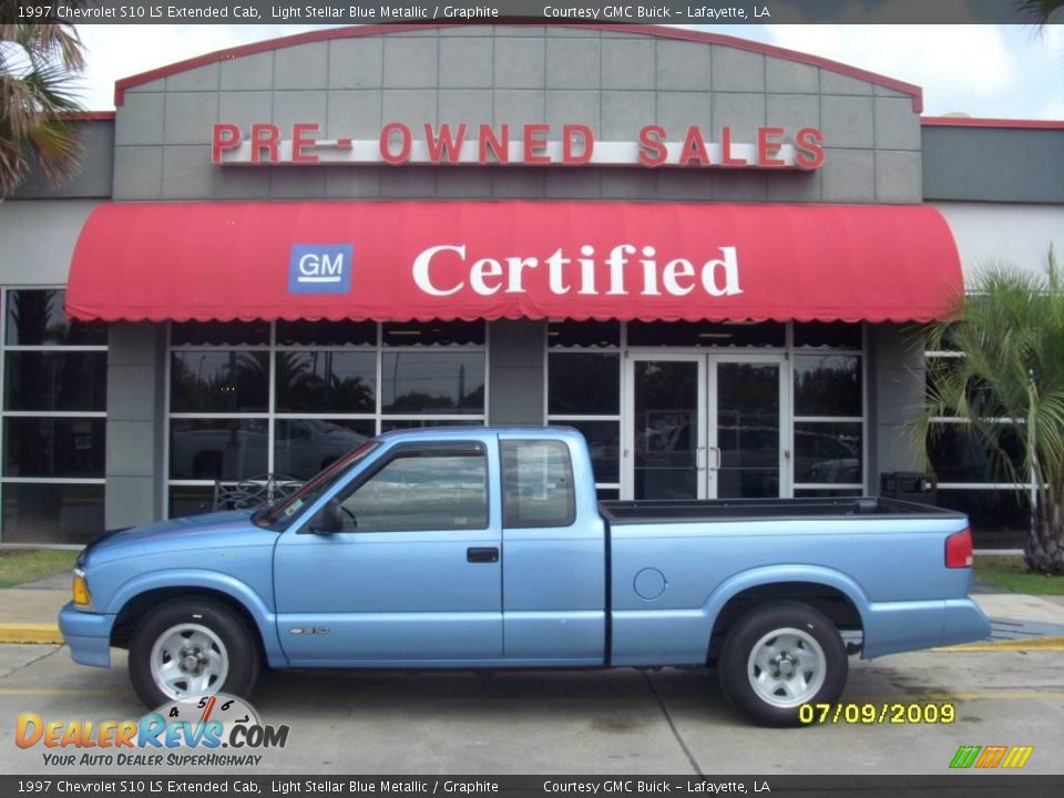 1997 Chevrolet S10 LS Extended Cab Light Stellar Blue Metallic / Graphite Photo #1