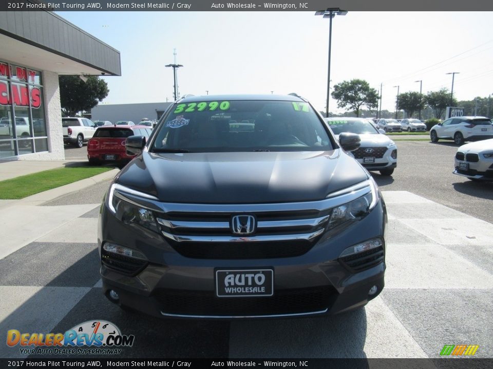 2017 Honda Pilot Touring AWD Modern Steel Metallic / Gray Photo #2