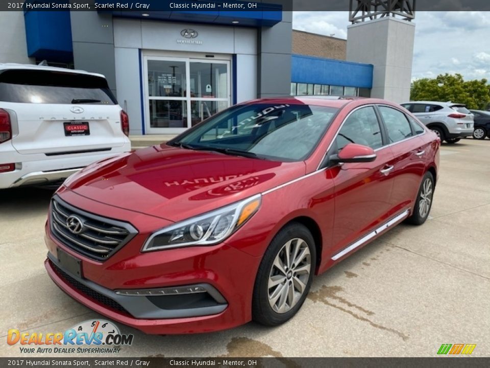 2017 Hyundai Sonata Sport Scarlet Red / Gray Photo #1