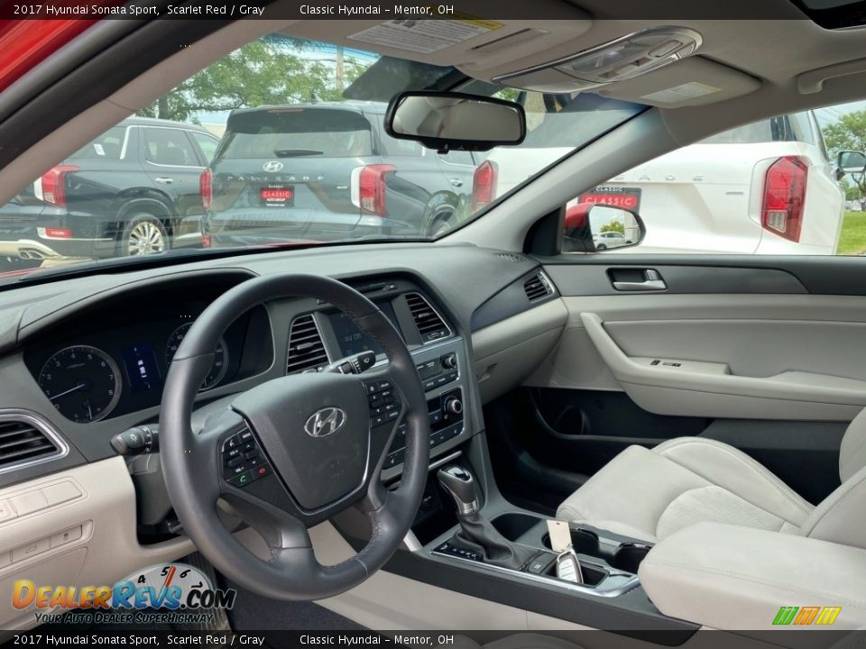 2017 Hyundai Sonata Sport Scarlet Red / Gray Photo #3