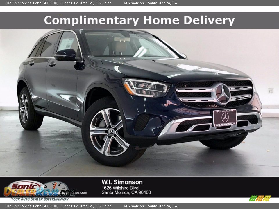 2020 Mercedes-Benz GLC 300 Lunar Blue Metallic / Silk Beige Photo #1