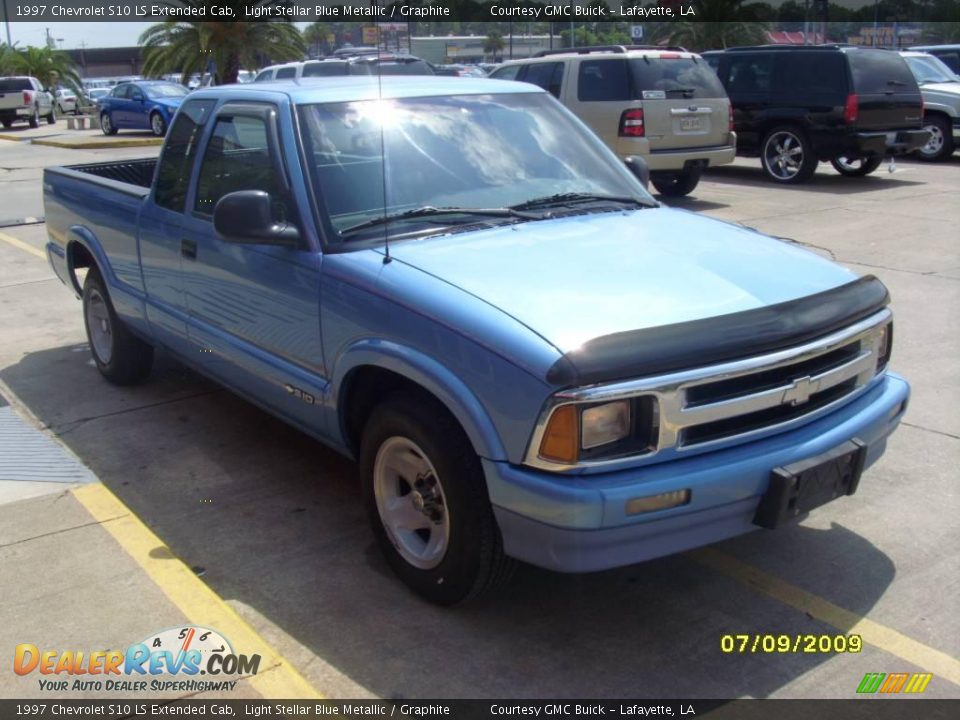 1997 Chevrolet S10 LS Extended Cab Light Stellar Blue Metallic / Graphite Photo #6