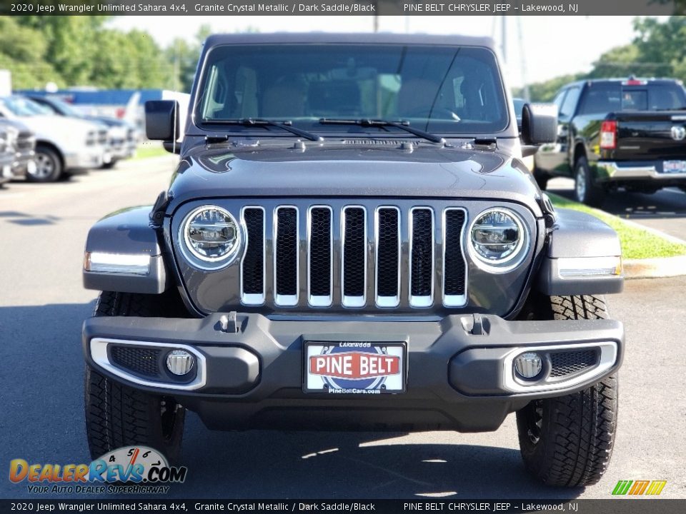 2020 Jeep Wrangler Unlimited Sahara 4x4 Granite Crystal Metallic / Dark Saddle/Black Photo #3