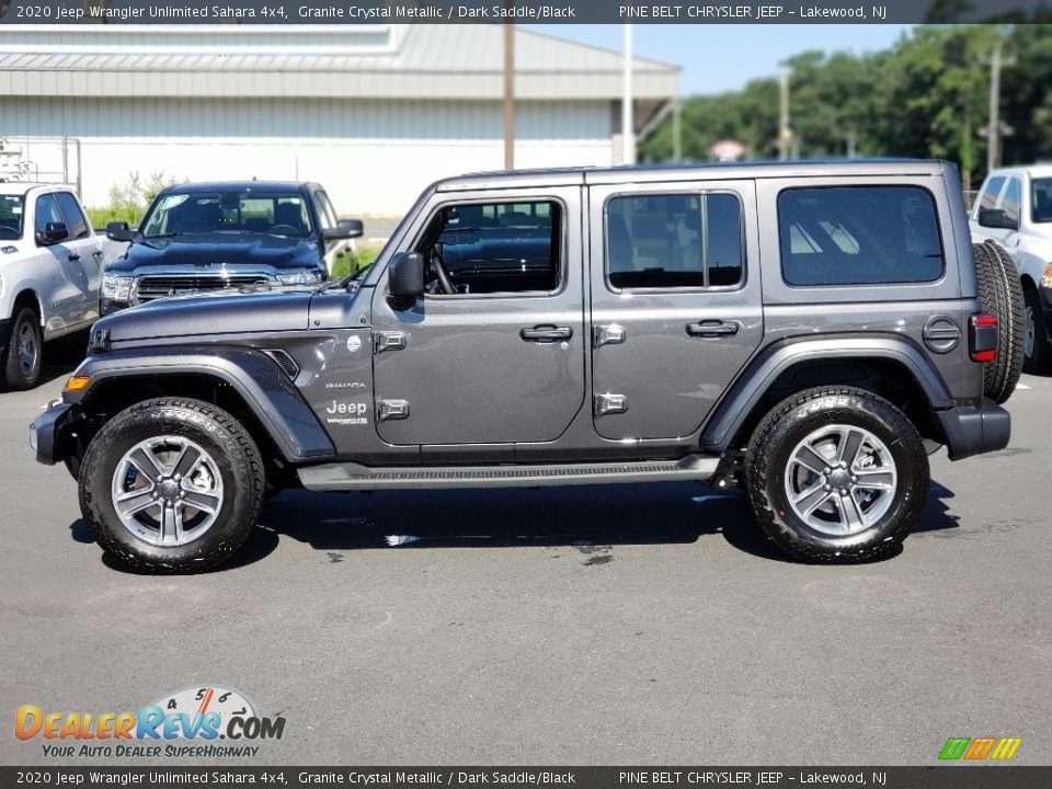 2020 Jeep Wrangler Unlimited Sahara 4x4 Granite Crystal Metallic / Dark Saddle/Black Photo #4