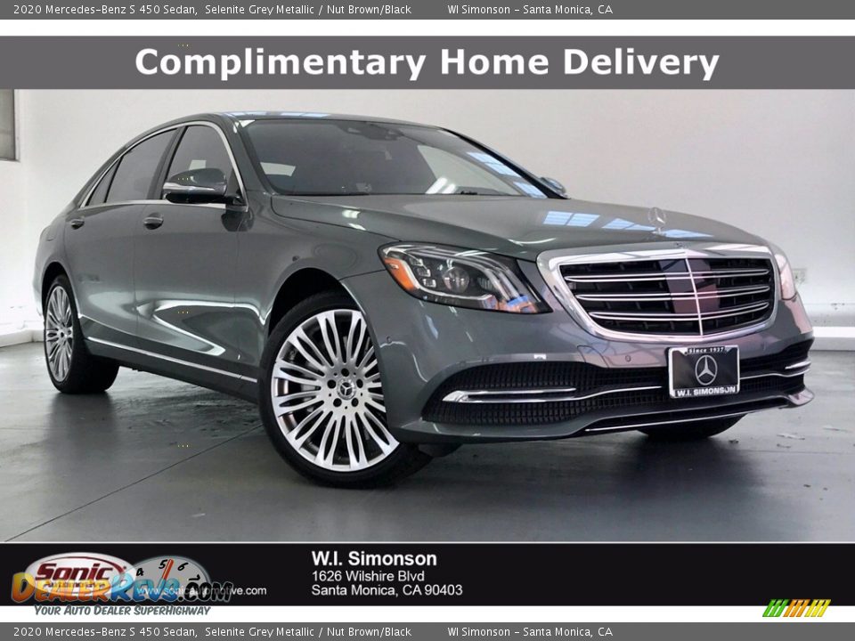 2020 Mercedes-Benz S 450 Sedan Selenite Grey Metallic / Nut Brown/Black Photo #1