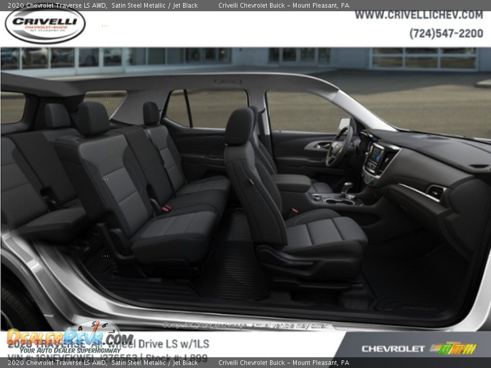 2020 Chevrolet Traverse LS AWD Satin Steel Metallic / Jet Black Photo #6
