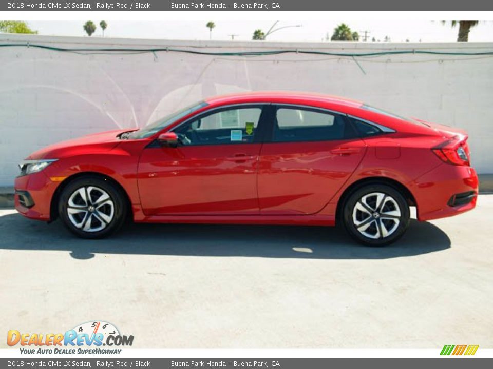 2018 Honda Civic LX Sedan Rallye Red / Black Photo #10